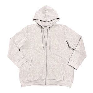 XL. Comfort corner fleece lined gray zip up hoodie with pockets